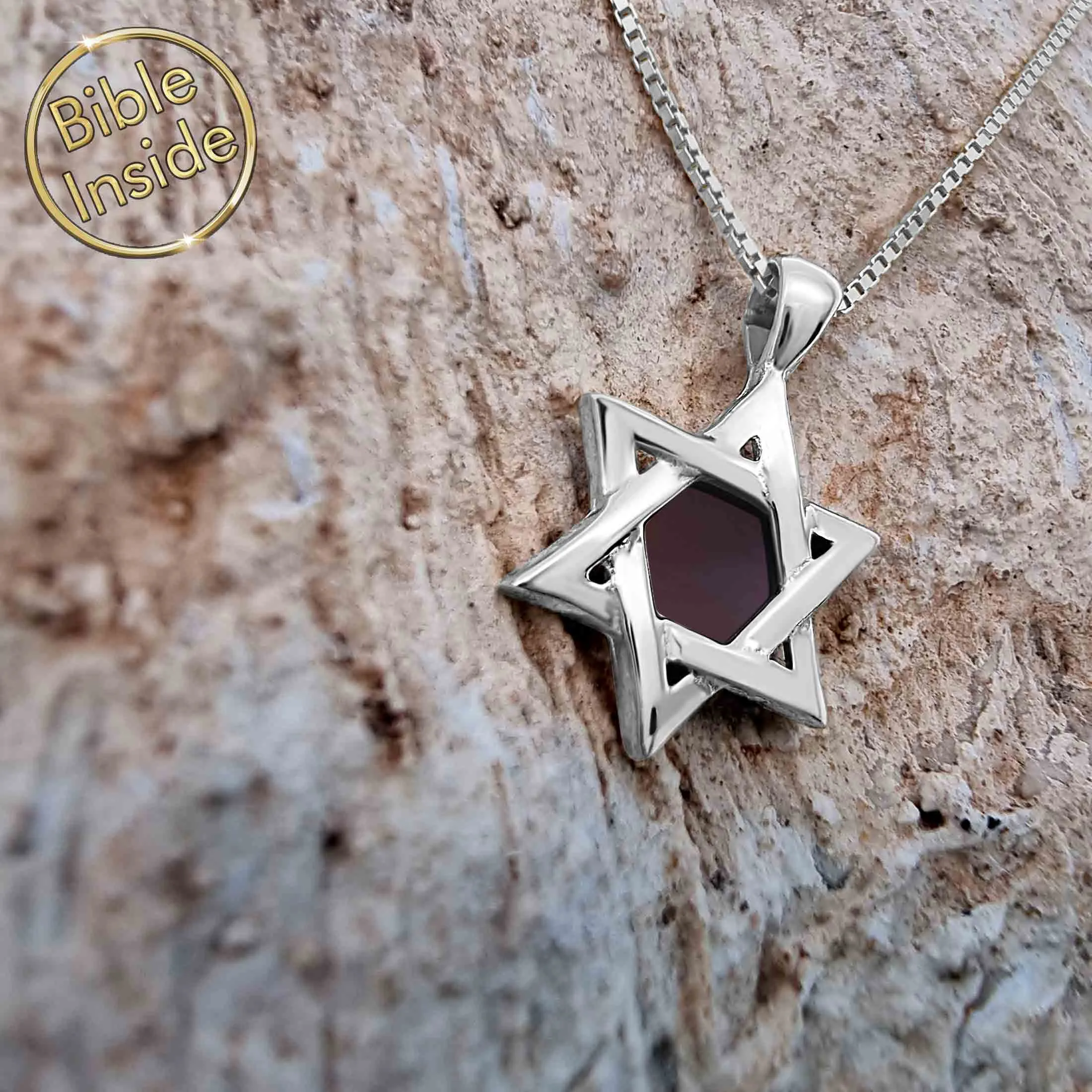 Micro Bible Star-of-David Necklace - Yisraela Design