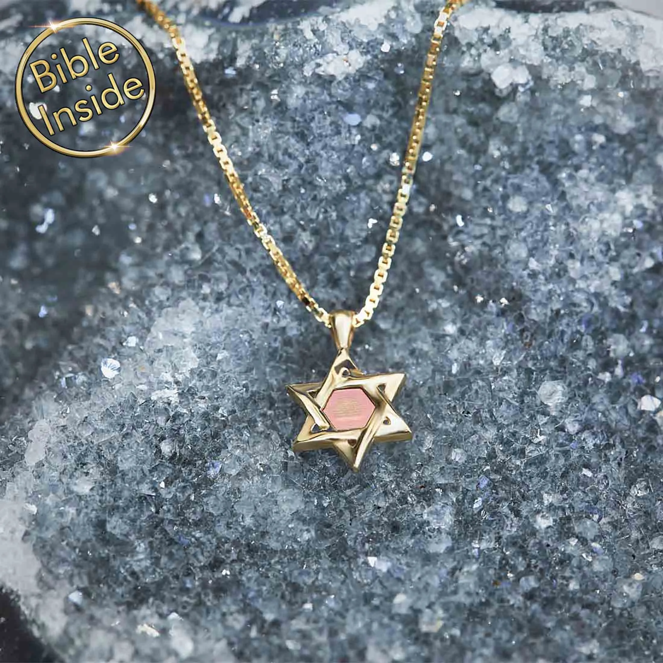 Micro Bible Star-of-David Necklace - Yisraela Design