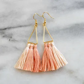 Ombre Blush Tassel Earrings