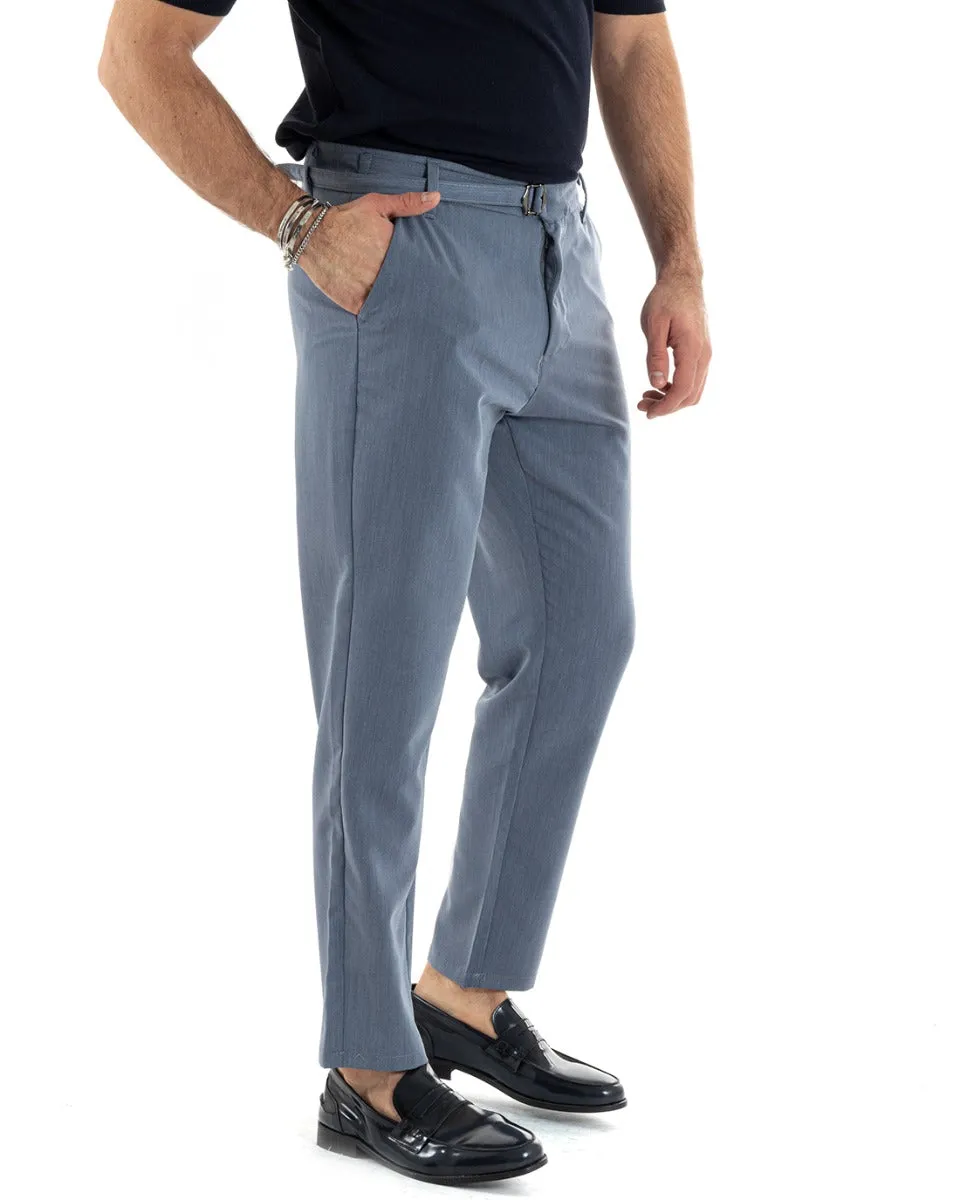 Pantaloni Uomo Tasca America Classico Viscosa Fibbia Casual Denim GIOSAL-P5626A