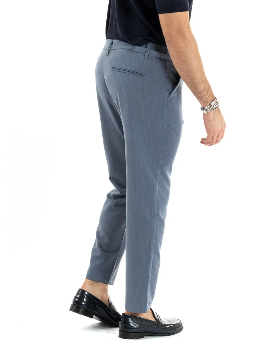 Pantaloni Uomo Tasca America Classico Viscosa Fibbia Casual Denim GIOSAL-P5626A