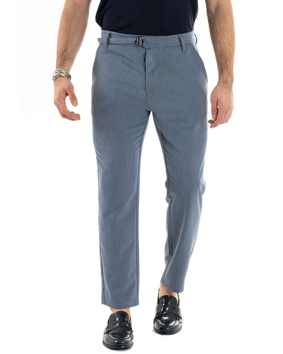 Pantaloni Uomo Tasca America Classico Viscosa Fibbia Casual Denim GIOSAL-P5626A