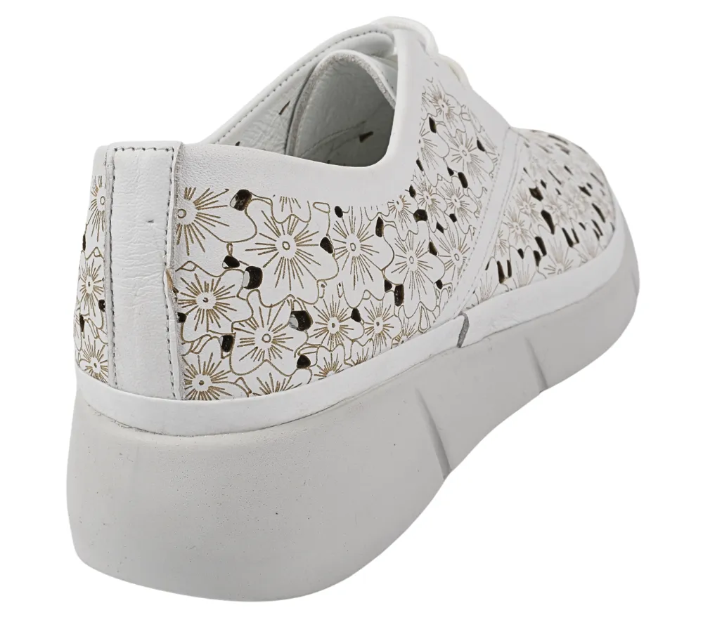 Pantofi casual, dama, ANNA VIOTTI, 627-L-88 alb, piele naturala