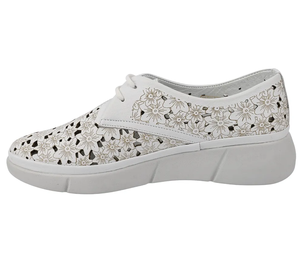 Pantofi casual, dama, ANNA VIOTTI, 627-L-88 alb, piele naturala