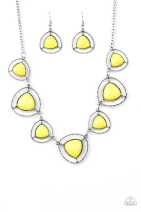 Paparazzi Make A Point - Yellow Necklace