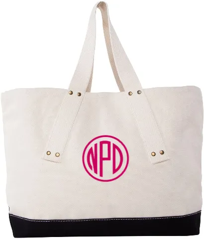 Personalised Grommet Canvas Tote