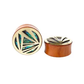 Prime Plugs - Brass   Mother Of Pearl