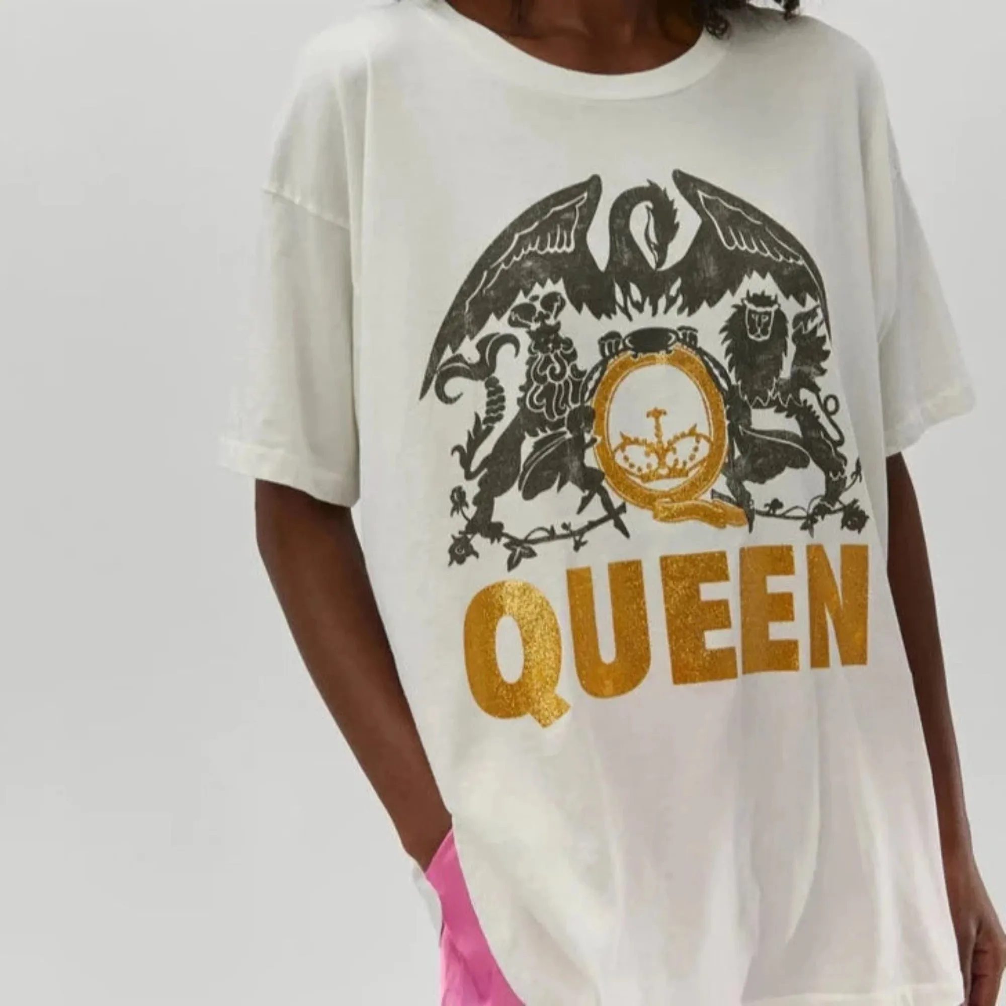 Queen Glitter Tee (White)