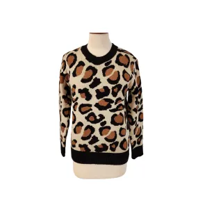 Quiz Cream Cheetah Print Pullover Sweater | Brand New |