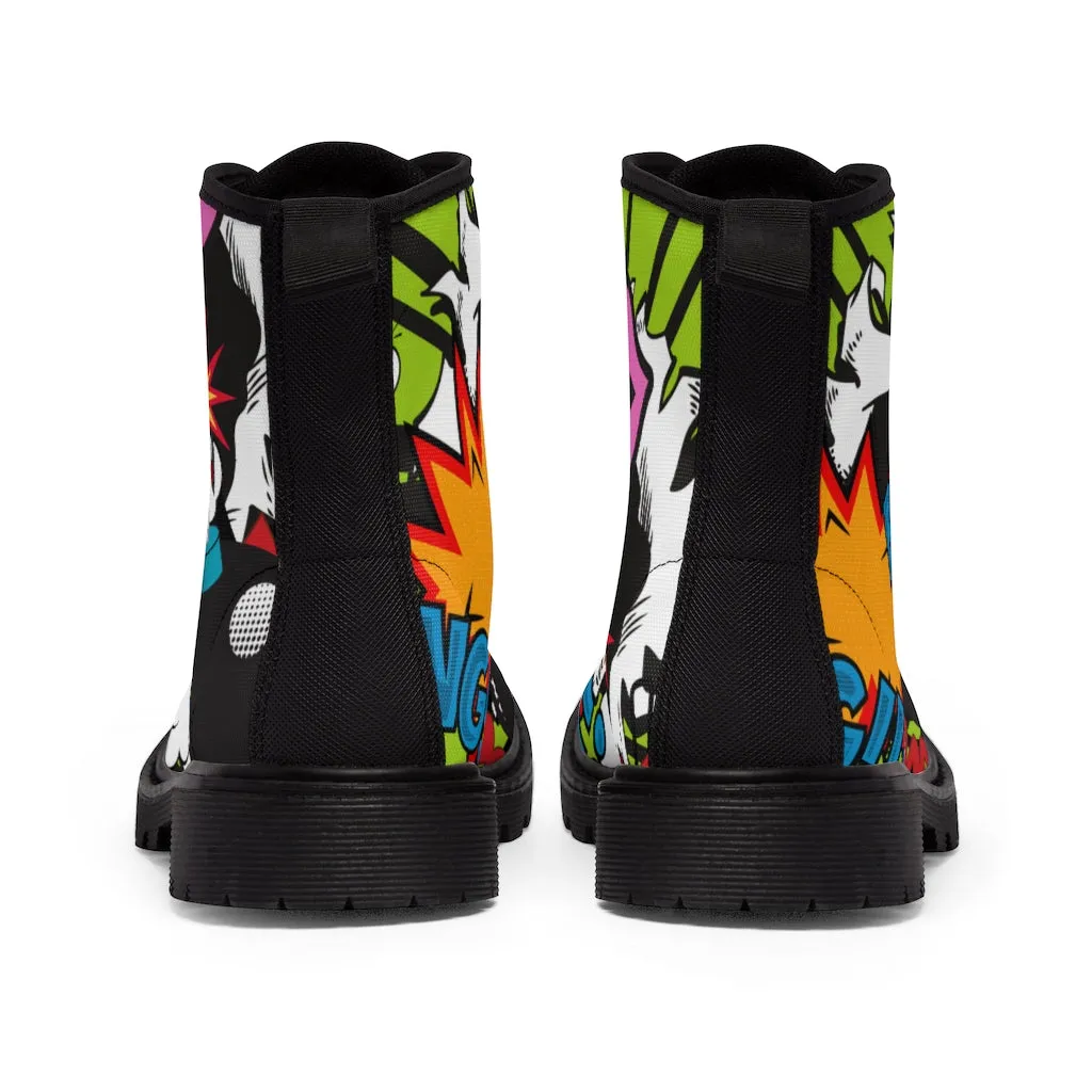 Retro Bomb Men's Canvas Boots