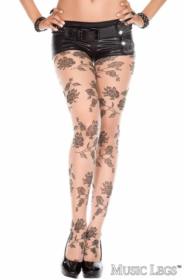 Roses Pantyhose