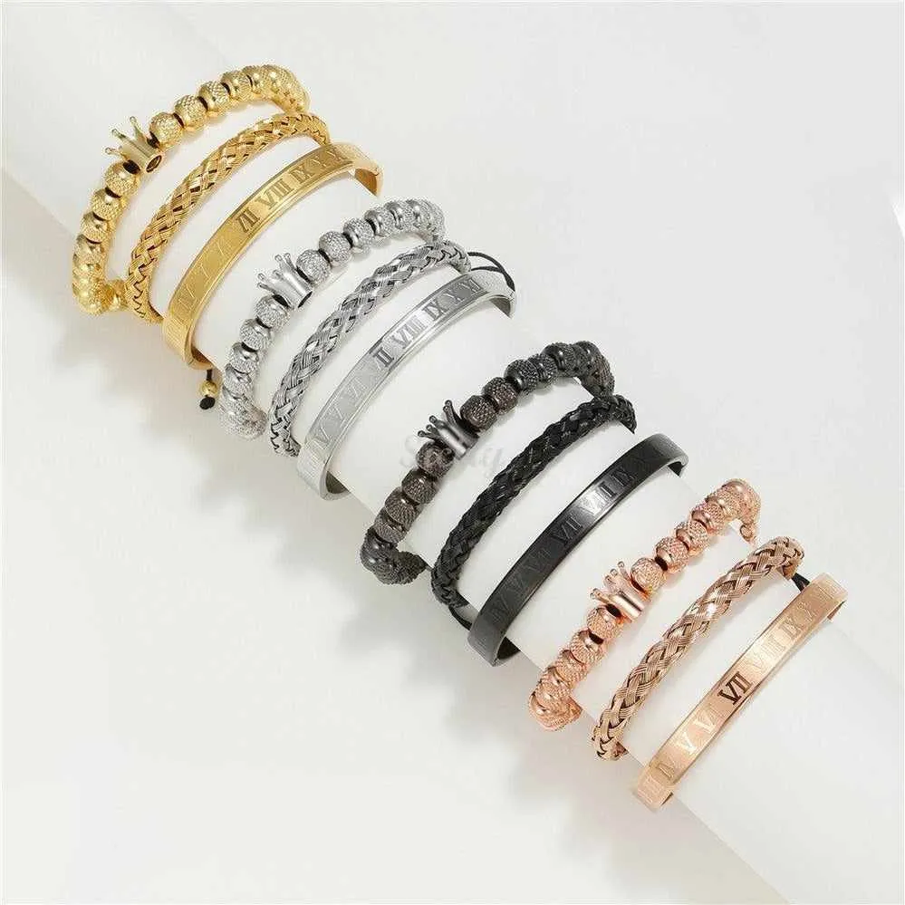 Siciry Crown Weave Bracelet Trio