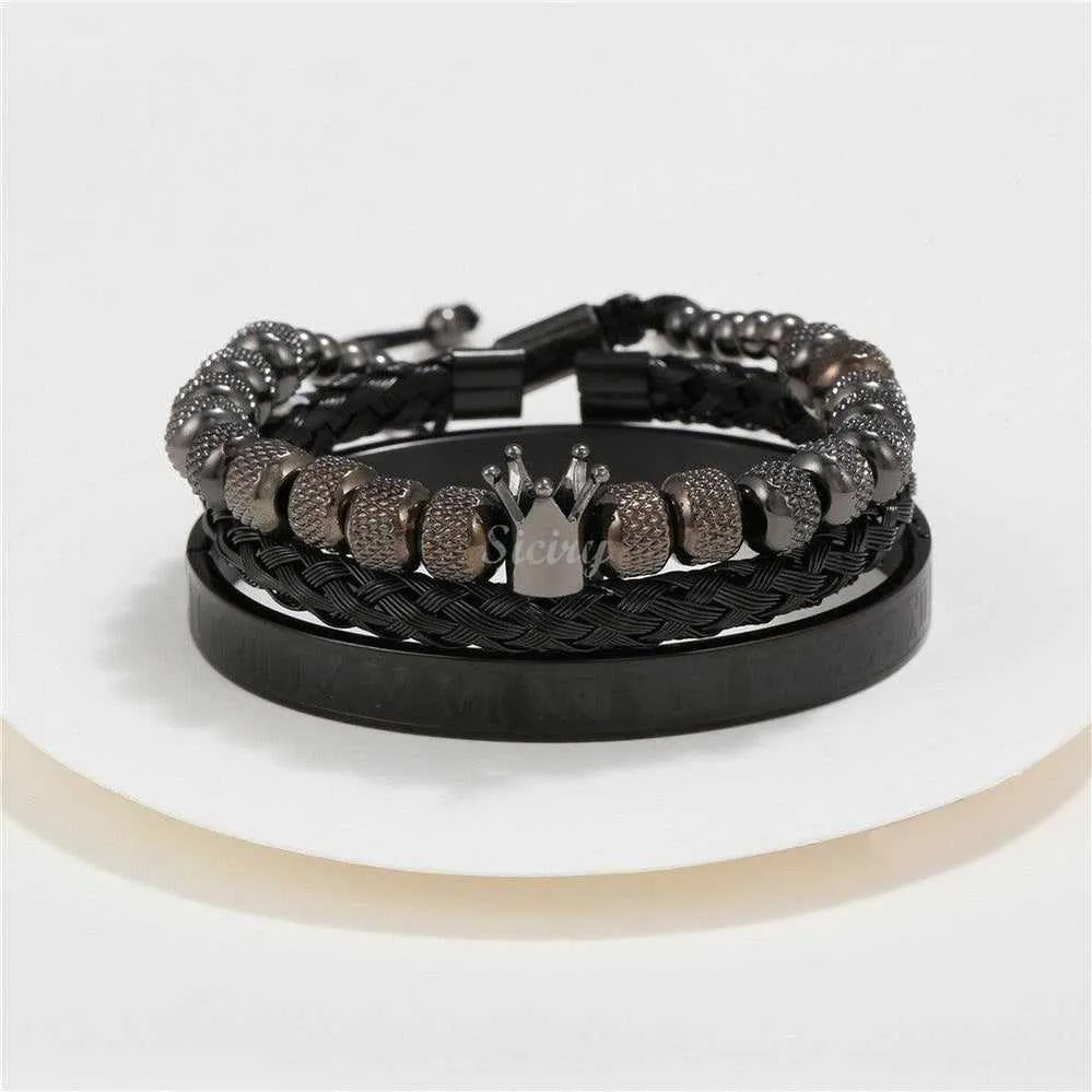 Siciry Crown Weave Bracelet Trio