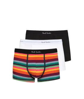 'Signature Stripe' and Plain Boxer Briefs Three Pack - Multi