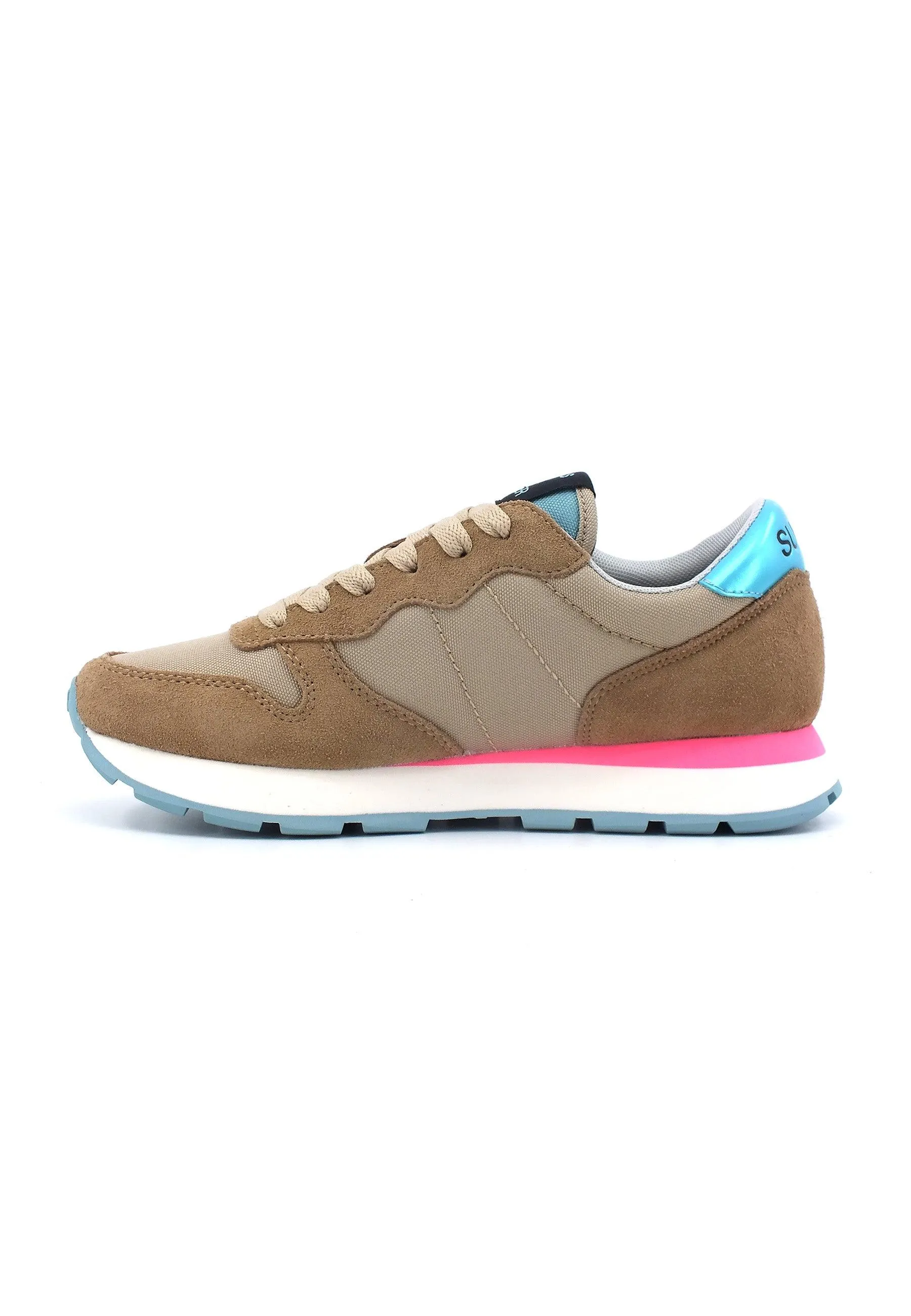 SUN68 Ally Solid Sneaker Donna Beige Scuro Z43201