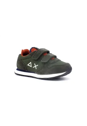 SUN68 Boy's Tom Solid Sneaker Bimbo Militare Z43301B