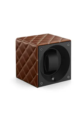 SwissKubiK Single Masterbox Cognac Leather Watch Winder