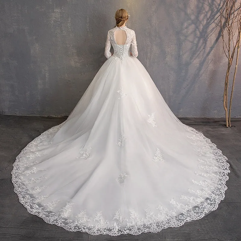 The Allison Wedding Bridal Cheongsam High Collar Gown