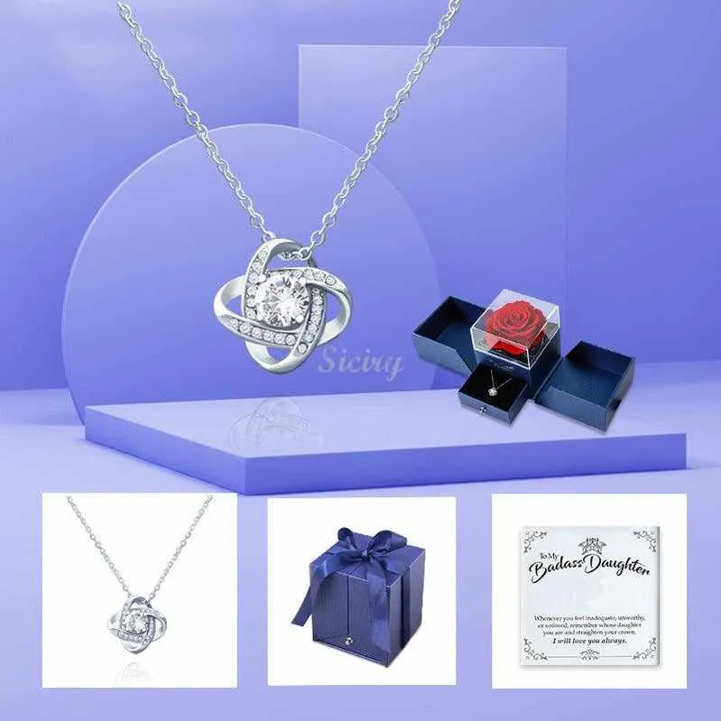 To My Badass Daughter - Luxe Crown Necklace Gift Set-