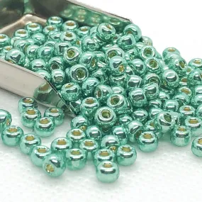 TOHO 6/0 Permanent Finish Seed Beads - Aqua Galvanized (14g - Approx 180 Pieces)