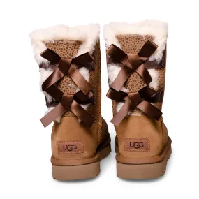 UGG Bailey Bow Micro Cheetah Chestnut Boots - Women's