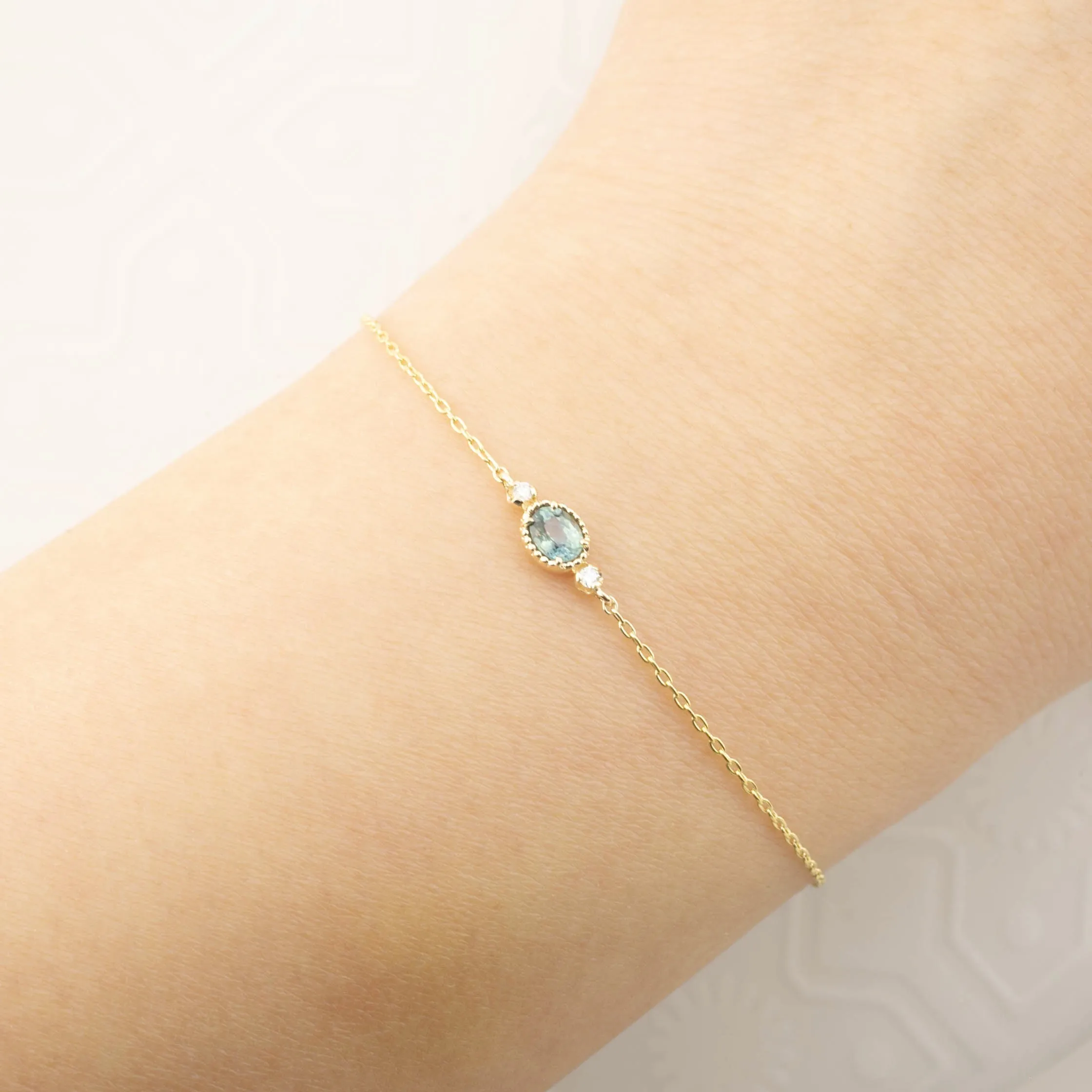 Unheated Madagascar Sapphire Bracelet, 14k Rose Gold