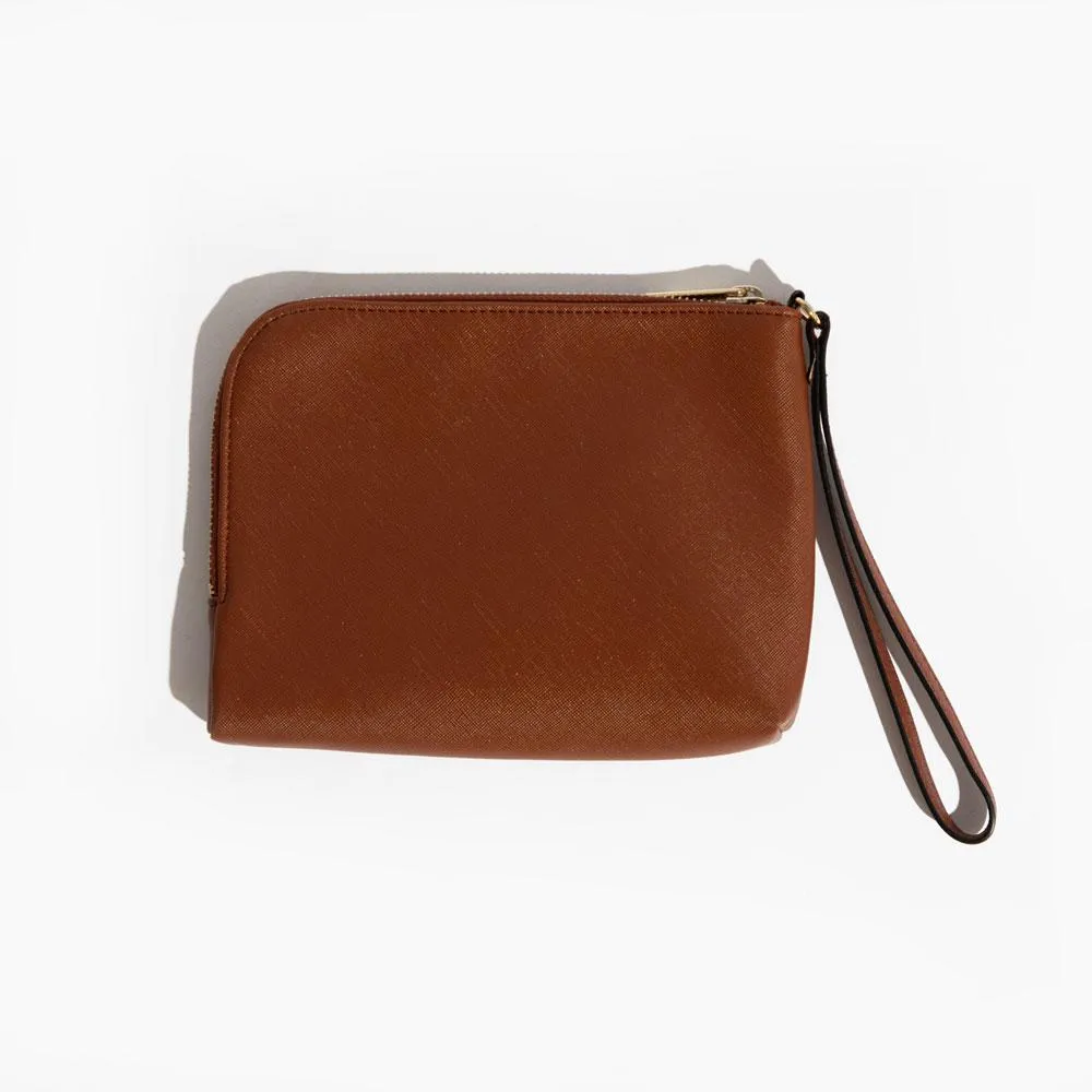 Walnut Milano Wristlet