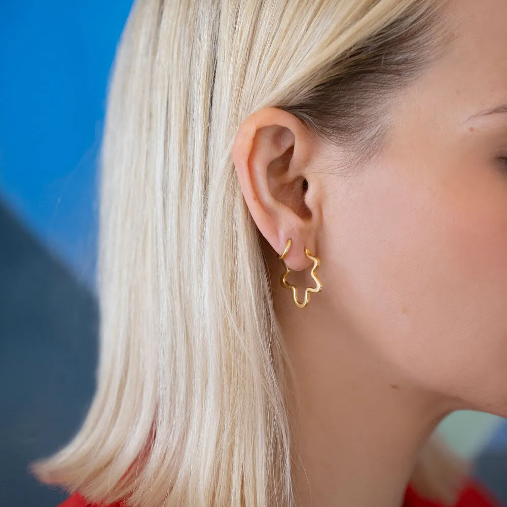 Wild Poppies Hoop Earrings