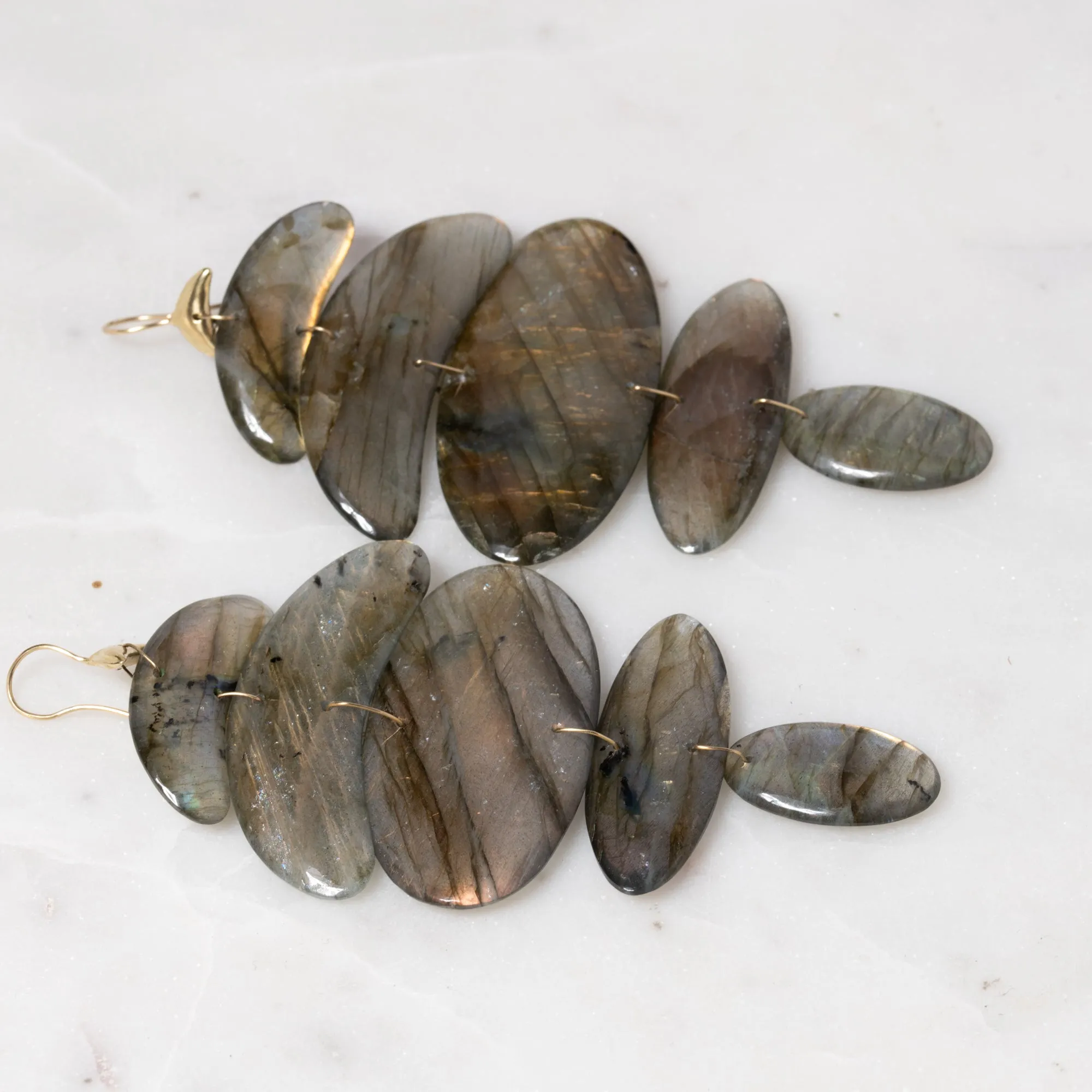 XL Large Totem Labradorite Earrings