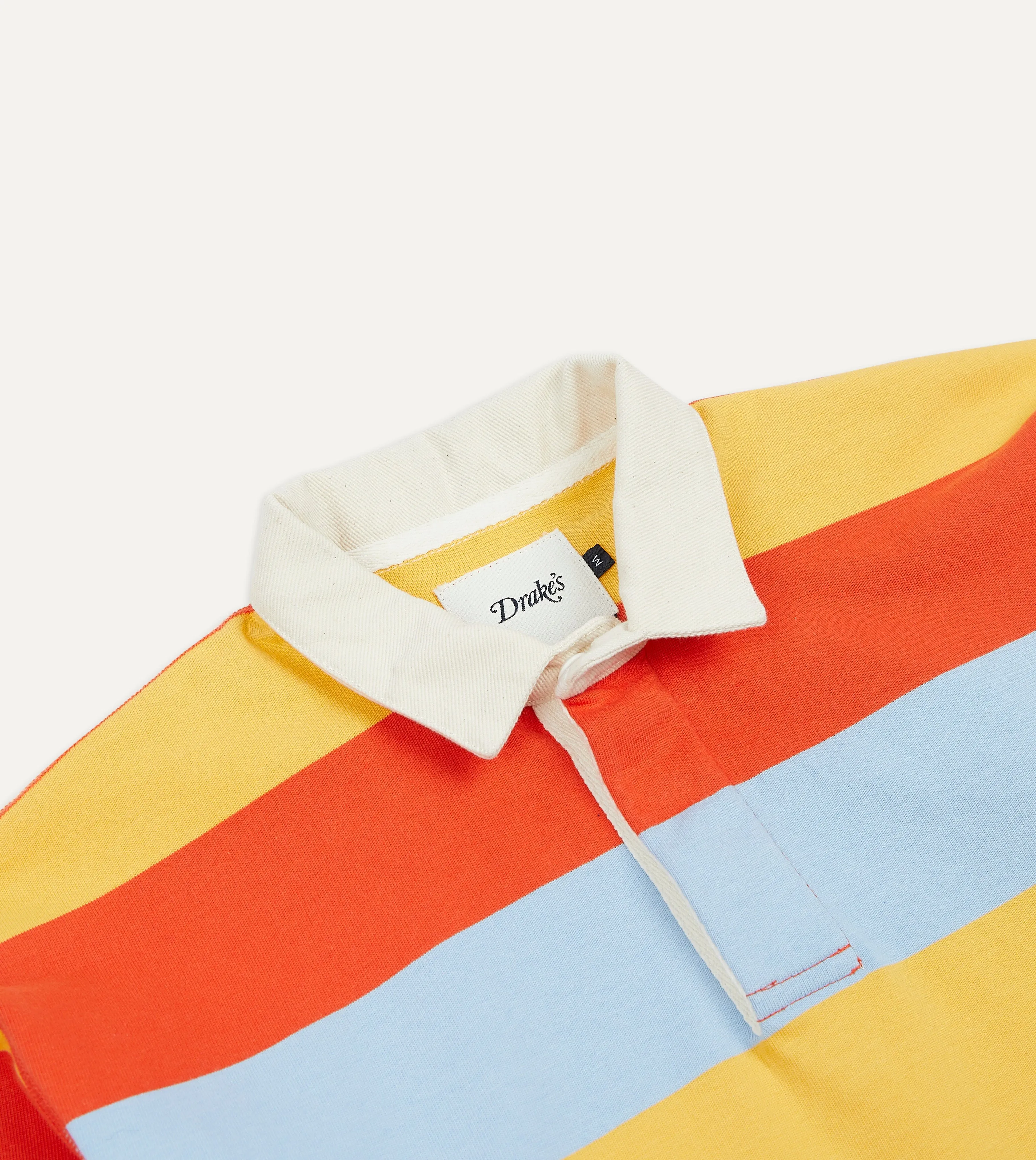 Yellow, Blue and Red Stripe Cotton Rugby Shirt